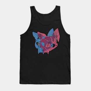 3-D Aquarius cat skull Tank Top